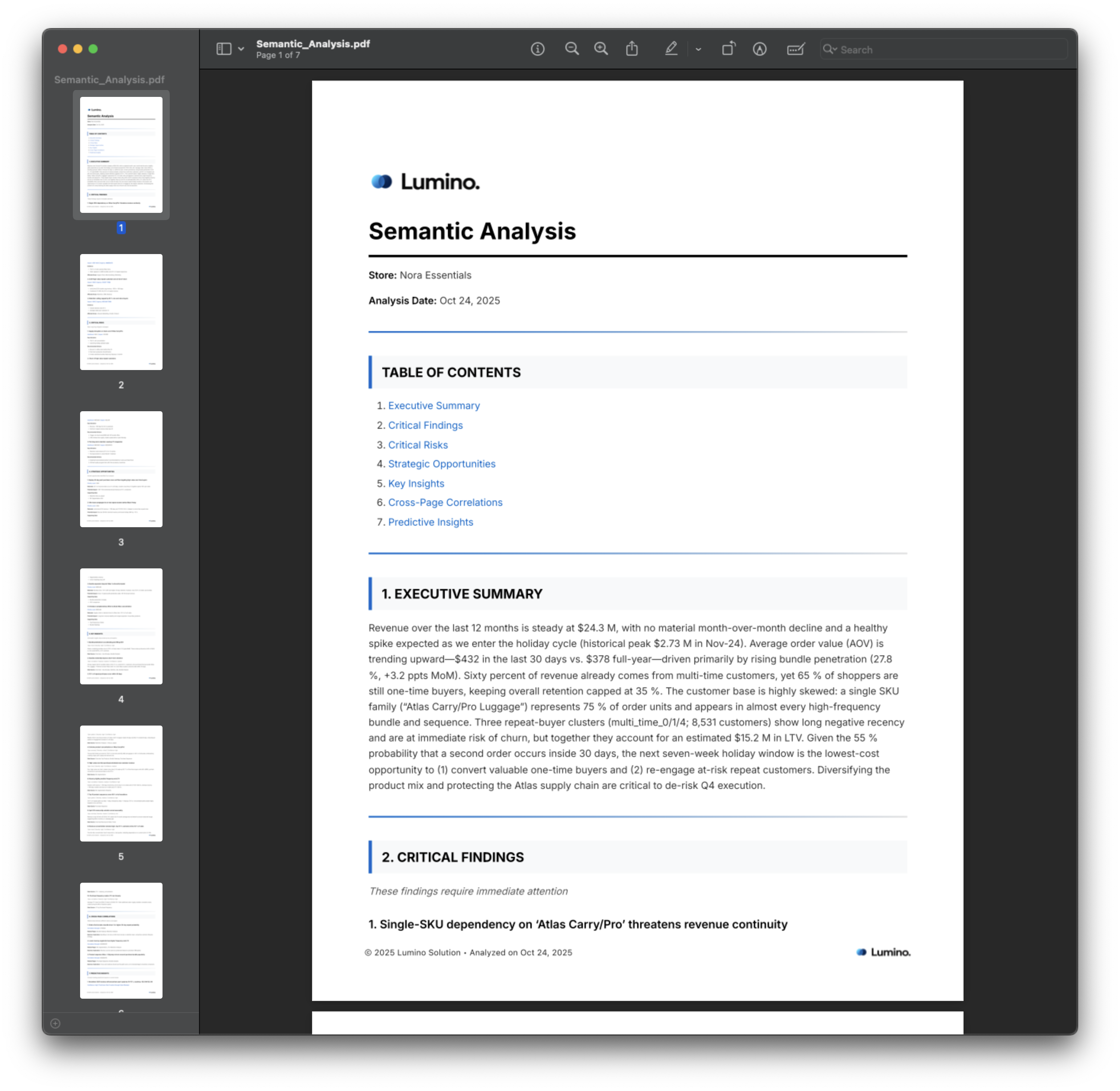 Semantic Analysis PDF Report